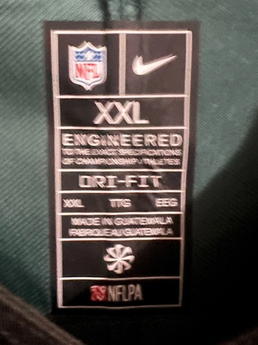 Nike Philadelphia Eagles Football Jersey , Dri-Fit Type , Size XXL